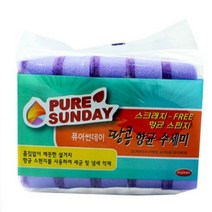 퓨어썬데이 땅콩 항균 스펀지 수세미, 1개입, 10개