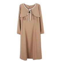 여성 봄 수입 빅사이즈 원피스 긴팔 통통 리본 여름 쇼핑몰 하객룩 상체비만 77사이즈