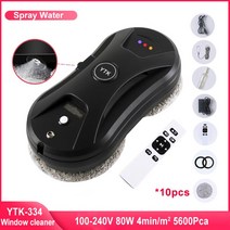 창문로봇청소기 인공지능청소기스마트 워터 스프레이 창문 청소 로봇 진공 청소기 5600pca 높은 흡입 안, 02 Black_01 미국_01 그렇습니다, 02 Black_01 미국_01 그렇습니다
