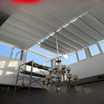 썬룸 루프탑단열 수동 차양막 베란다 가리개 자동 접이식 천장