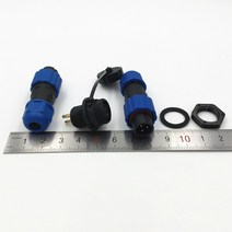SP13 2 3 4 5 6 7 핀 방수 항공 커넥터 IP68 전원 케이블 플러그 암 소켓 잭 세트, 02 3PIN