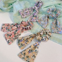 꽃무늬 스카프 헤어 머리끈 엔틱 모던 코디 어반 패션 로맨틱 선물 여성 여자 헤어밴드