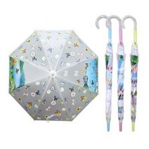 투명 우산 비닐 수동 패션 우산 눈 비 소나기, 핑크(불투명)