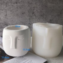 원형 옹기 토기 도자기 대형 소형 옥상 화분 Diy 콘크리트 실리콘 양손 냄비 금형 즙이 많은 점토 시멘트 석고 금형 diy 홈 정원 크리 에이 티브 금형, 13cmx13.5cm