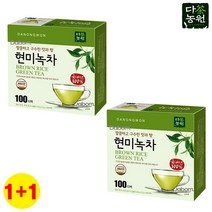 다봄마켓 1+1 DA농원 깔끔하고 구수한맛 현미녹차TEA 100T, 1개