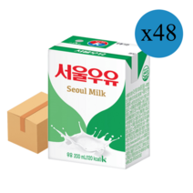 서울우유 멸균우유 200ml 48팩 흰우유