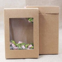 선물포장박스 종이박스 포장상자 사탕 마카롱 포장 10pcs 창이있는 싸바리박스 0, 175x135x35mm, 블랭크크래프트