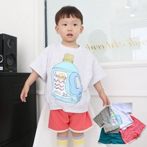아이크레용 세탁세제 나염 맨투맨반팔 반바지세트
