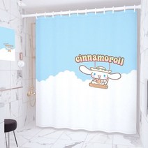 샤워 커튼 세트 두꺼운 방수포 화장실 만화 파티션, A