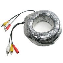 [jf8]Coms CCTV 케이블 30m - 2RCA + DC 5.5 전원 검정색 CCTV용품 CCTV악세사리 CCVT카메라 감시 보안TV/밃EA, !기본상품!