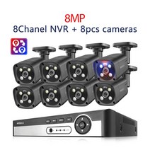 무선홈캠 강아지홈캠 PTZ카메라 IP카메라 홈캠 펫캠 MISECU UHD POE 보안 시스템 야외 8MP 얼굴 감지 H265 CCTV 레코드 감시 보호 키트 8CH 4K P2P, 7.1t  8CH NVR AND 8PCS CAM