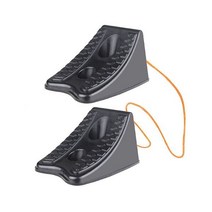 주차 차량 고임목 경사로 밀림방지 자동차 버팀목 화물차 받침목 SUV 4X4 ATV 캐러밴 휠 슬립 스토퍼 용 오프로드 헤비 듀티 초크 2 개, China_Black