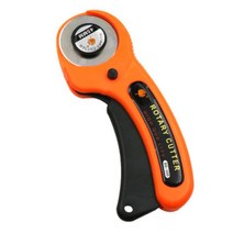 가죽공예칼 스트랩커터 재단칼 45mm 오렌지 컷 천 라운드 호브 패브릭 가죽 공예 휠 커터 핸들 롤러 블레이, 01 주황색, 01 주황색