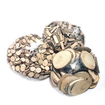 오꿈 천연 나무조각 1kg, 1봉, 04 반원15mm 약2100입