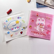 귀요미 토끼 다용도 지퍼백 포장봉투 2종 50P, 50장