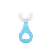 360 도 U자형 아기 칫솔 실리콘 구강 관리 청소, 12.Blue 26T