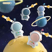 우주인 날개없는 선풍기 열쇠고리 USB 휴대용 미니 선풍기 충전 포켓 팬 음소음, 다크블루