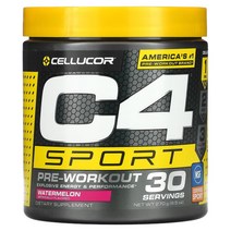 Cellucor C4 스포츠 프리워크아웃 운동전보충제 수박맛 270g(9.5oz), 블루레즈베리