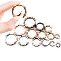 오픈형 오링 원형고리 원터치 연결고리 오너킹 키링부자재, 골드, 1개