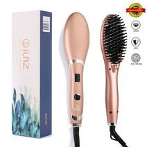 ILAZ 속볼륨 펌브러쉬 뿌리볼륨 브러시 고데기 헤어스타일러, 로즈 골드