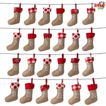 JOYIN 크리스마스 어드벤트 캘린더 양말 기프트 백 2021 2022 Christmas Socks Gift Bag Calendar