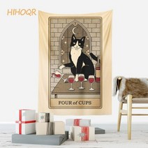 타로카드유니버셜웨이트타로카드 동양타로고양이 타로 카드 태피스트리 벽걸이 카와이 방 장식 히피 인테리, 09 IHX97-9_04 L-200cmX150cm