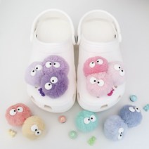 (18color)먼지 퍼 폼폼이 털 단품 신발 장식/키즈 슬리퍼 실내화 3d 입체 악세사리