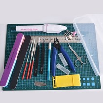 패널라이너 건담 도구 취미 군사 모델 diy 액세서리 연삭 커팅 매트 연마 도구 세트, 분홍색