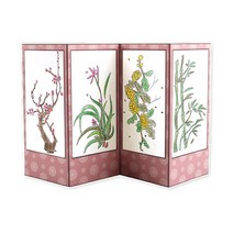 유니아트 2000 나만의 병풍 만들기 4폭 사군자, 4개