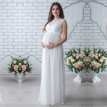 만삭촬영드레스 가운 신혼여행 가운 촬영용드레스 드레스 긴 출산 드레스 임신 사진 촬영 임산부 어머니 민소매 우아한 레이스 파티 이브닝 ​​출산 옷
