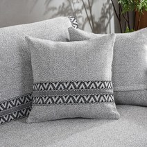 [러빙랩] 헤네스 에스닉 쿠션커버 45x45cm, 색상:그레이