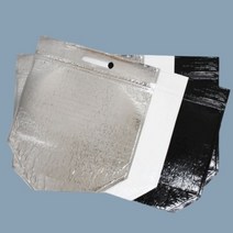 손잡이 지퍼스탠드 보냉백 [50매], 블랙, 34x30＋하단6