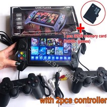 미니컴파이 2022 새로운 핸드 헬드 게임 플레이어 클래식 7.0 인치 핸들 레트로 게임 콘솔 psp gba nes fc 게임 플레이어용 듀얼 조이스틱 new, 32GB 메모리 카드