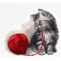 십자수도안 프랑스자수도안 실십자수 새끼 고양이 원사 (색상) 31-29 16ct 14ct 18ct diy 크로스 스티치 세트 중국어 크로스, 22ct 언프린팅