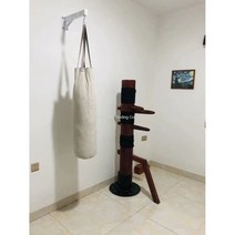 복싱 벽걸이 스탠드 아파트 샌드백 커버 껍데기 가정용 피트니스 어른 킥복싱 전문 스파링, 크림색 지름 30x 높이 100