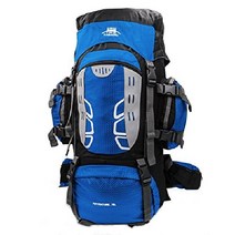 트레킹 백 팩 대용량 등산 배낭 하이킹 아웃 도어 여행 캠핑 Mooedcoe 75L, 푸른