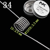 NK 융합 Clapton Ni80 플랫 사전 제작 외계인 코일 재조립식 Zeux X RTA 듀얼 RDA 난방용 DIY 8 개/상자, [22] Ni80 MTL 1.14ohm