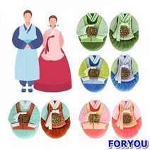 ForU98 외국인 돌잔치 선물 전통한복 수제비누 2P 어린이집선물 답례품 천연비누, 상세페이지 참조, 클로렐라*본상품