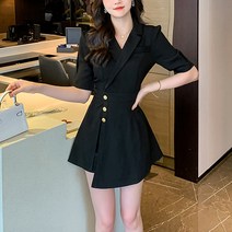 Amaethon 여름 여성 하객룩 투피스 미니 자켓 원피스 세트