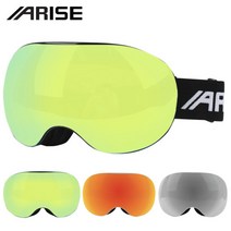 [어라이즈] (AWEA506) 안경병용 더블 미러렌즈 스키/보드고글, 상품타입:AWEA506 블랙/골드