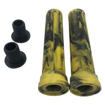 1 쌍 튼튼한 핸들바 그립 슬리브 미끄럼 방지 TPE 사이클링 부품 사이클링에 편안함 접이식 자전거 산악 자전거, 노란색, 140mm