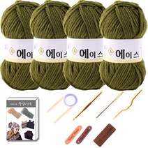 마마니트 울에이스 뜨개질 DIY 패키지, 1세트, 487 카키