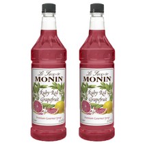 모닌 프리미엄 고메 시럽 루비 레드 자몽, 2개, 1L