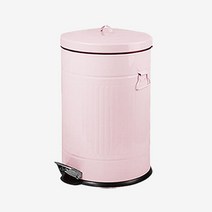 무소음 양철 컬러 페달 휴지통 5L 카페 사무실 쓰레기통, 그레이, 1개
