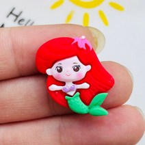 사랑스러운 미니 카와이 만화 공주 시리즈 수지 스크랩북 DIY 주얼리 머리핀 액세서리 장식 공예 10 개, [04] C