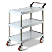 트롤리 로스홀트 이동식 조리대 손수레 무빙웨건 주방 서빙 음식점 카트 식당 트레이, 플라스틱 ABS 3단 대 와인바퀴