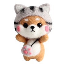 제이엔 양모펠트 DIY +바늘3개 세트, 시바고양이