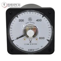 SY-200 AC 600V 아날로그 메타 배전반 교류 전압계 지시전기계기 Volt Meter V메타 삼영전기, 1개입