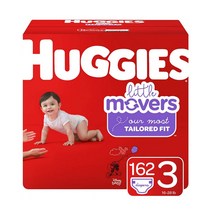 하기스 리틀 무버 기저귀 3단계 162개입 Little Movers Baby Diapers, 162매