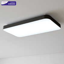 LIGHTING EVER LED 심플 거실등 60W, 블랙